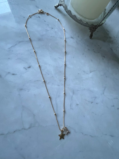 Cadena 49cm estrella y letra A