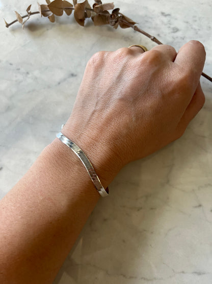 Pulsera cinta plata
