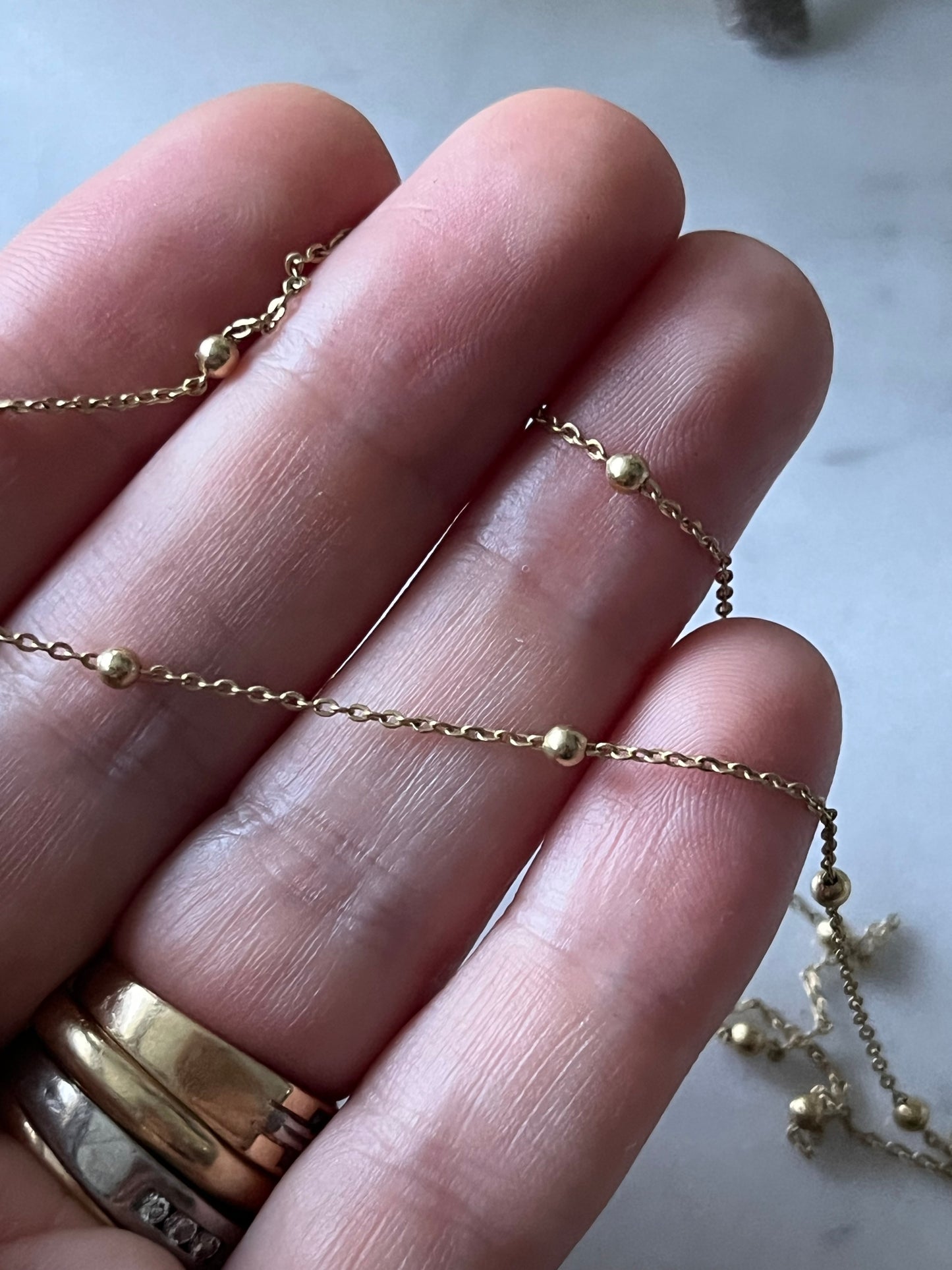 Cadena 40cm baño de oro