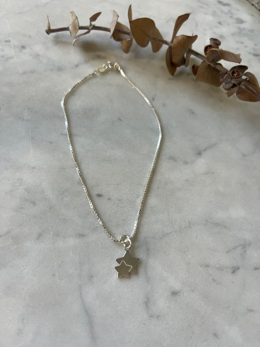 Tobillera estrella ⭐️ plata