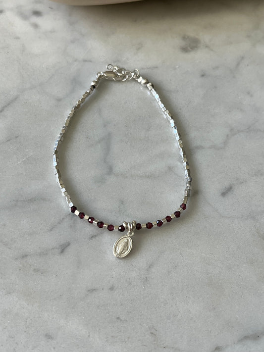 Pulsera Protección Granate