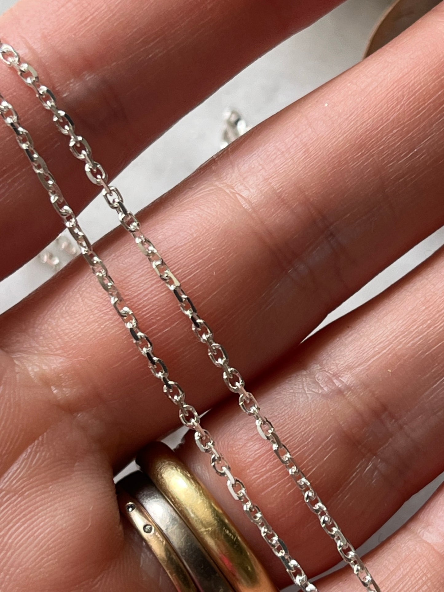 Cadena limada mini plata 45cm