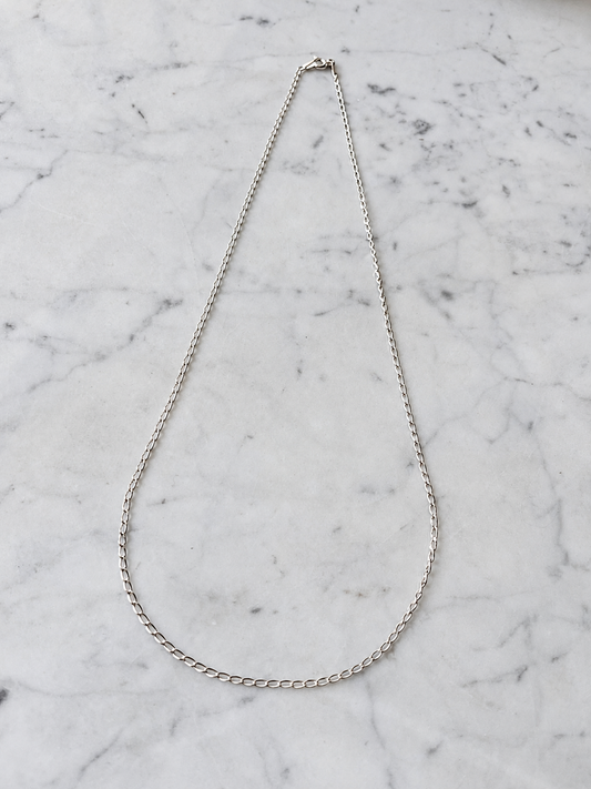 Cadena espiga de plata 45 cm – Ana Diseño
