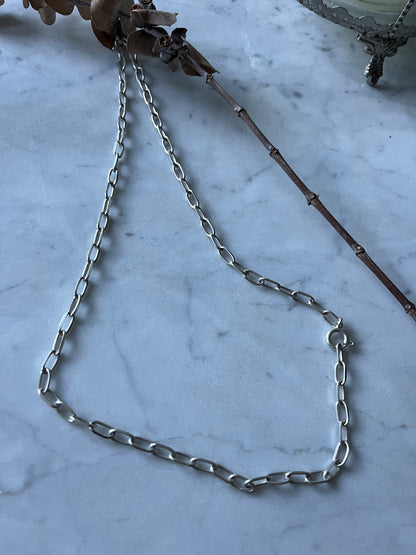 Cadena limada 54cm unisex plata