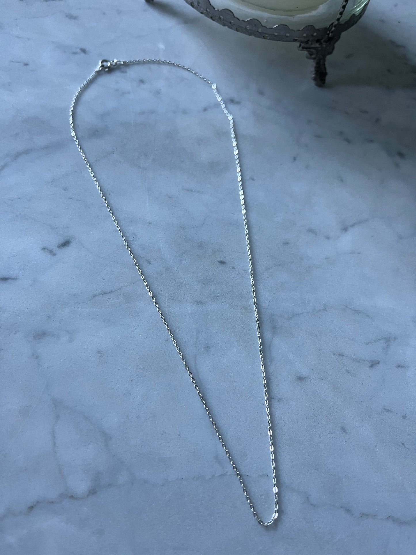 Cadena limada mini plata 45cm