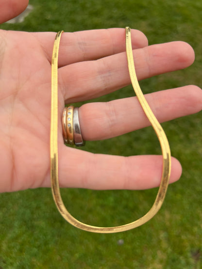 Cadena cuna 45 cm baño de oro 24k