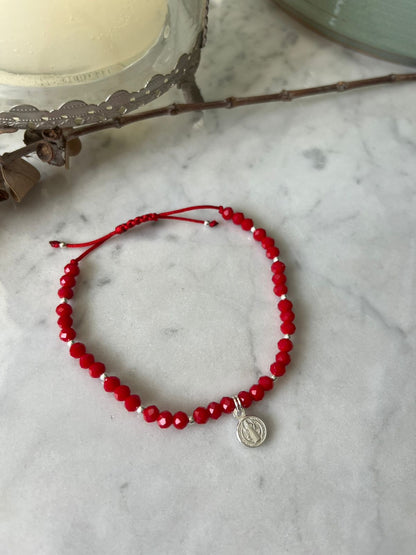 Pulsera hilo rojo de protección con medalla de San Benito 🔴✨