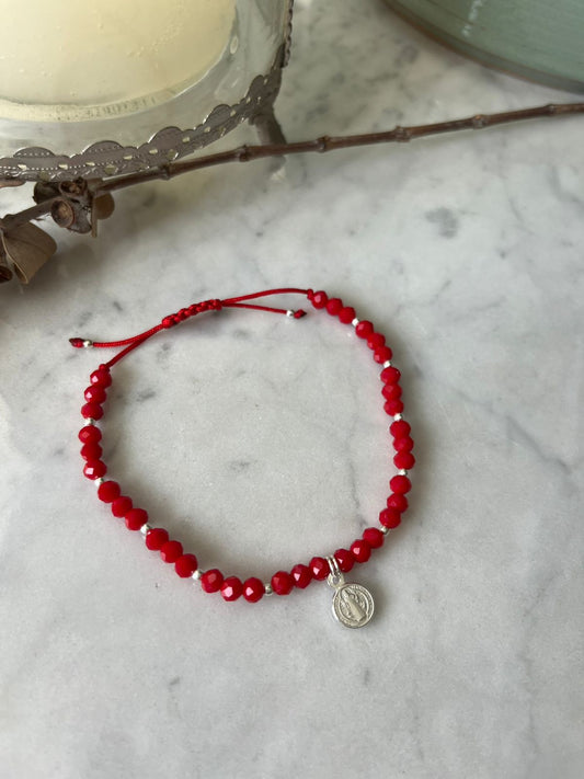 Pulsera hilo rojo de protección con medalla de San Benito 🔴✨