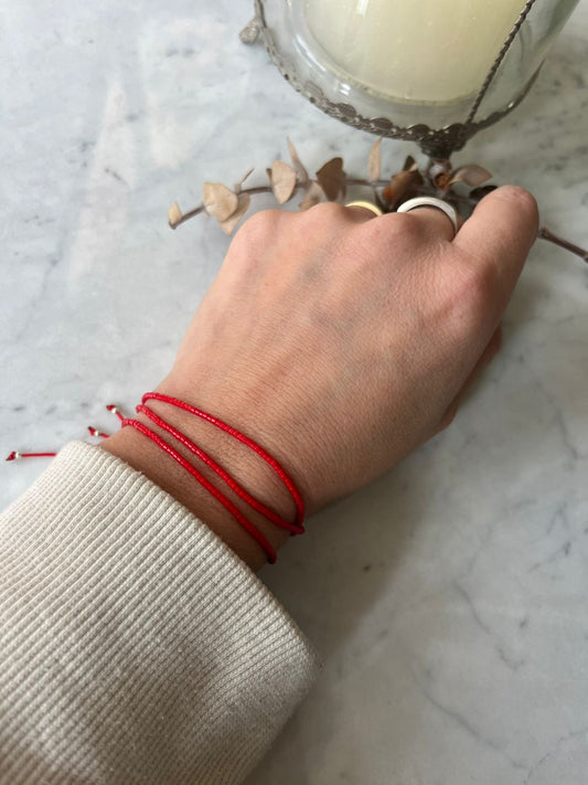 Pulseras hilo rojo de protección  3 unidades